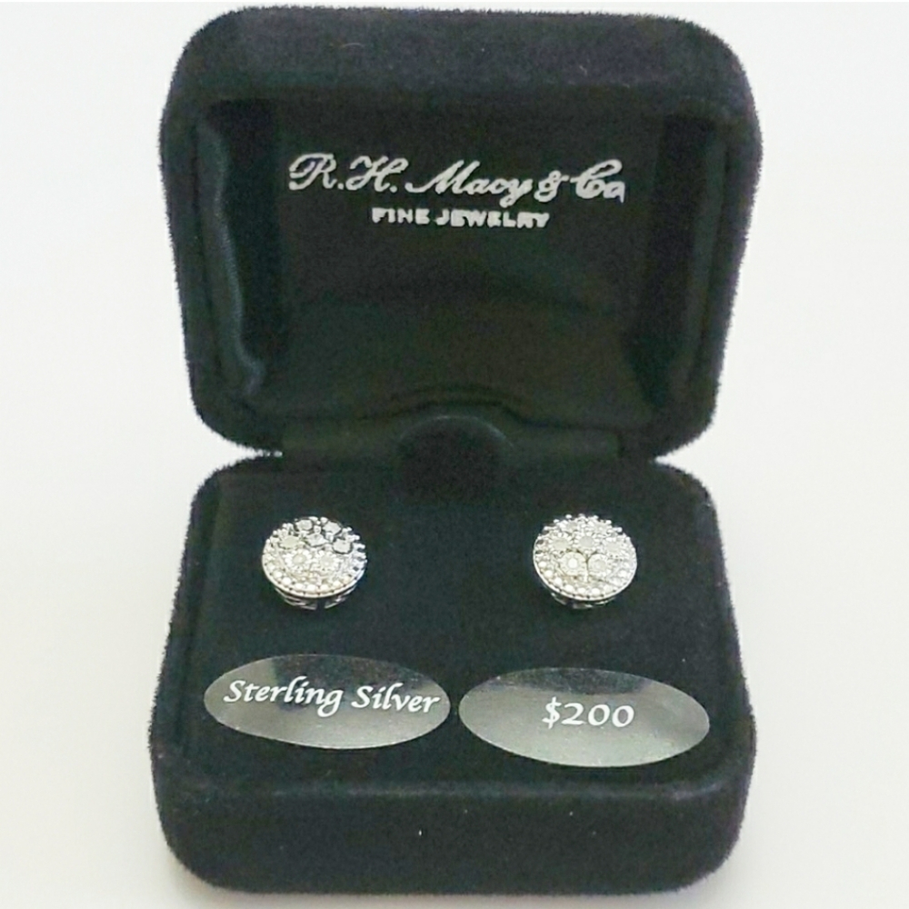 Macy's Diamond Cluster Stud Earrings
